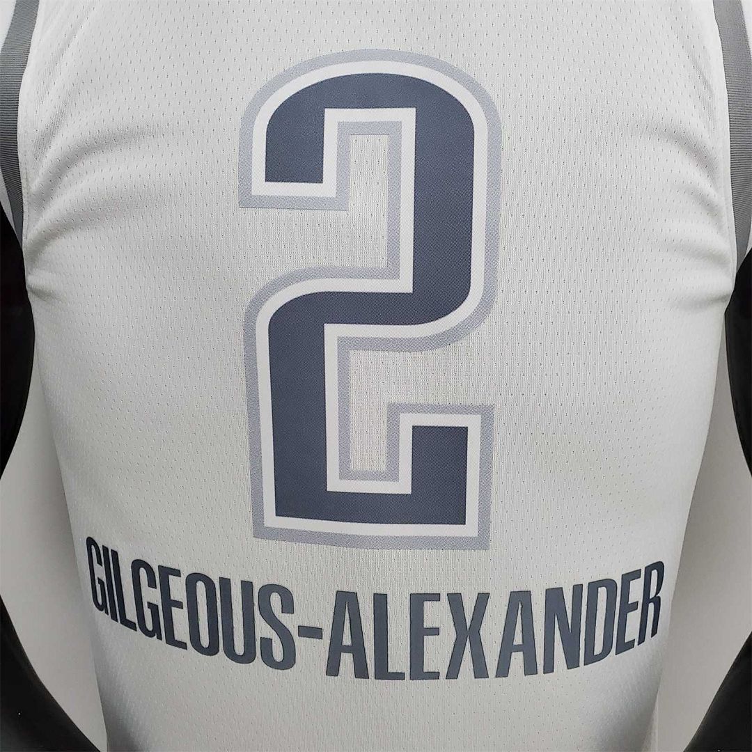 75th Anniversary Oklahoma City Thunder City GILGEOUS-ALEXANDER#2 Edition White NBA Jersey 8