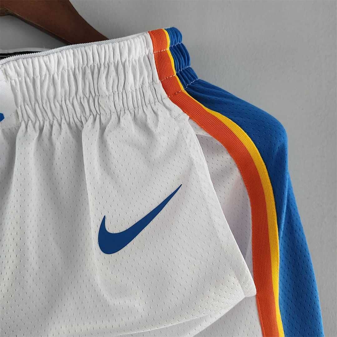Oklahoma City Thunder NBA Shorts White 3