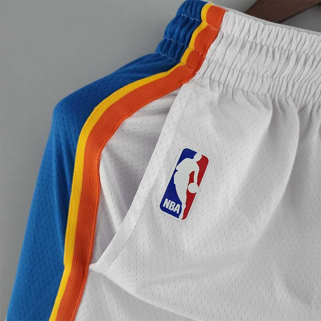 Oklahoma City Thunder NBA Shorts White 4