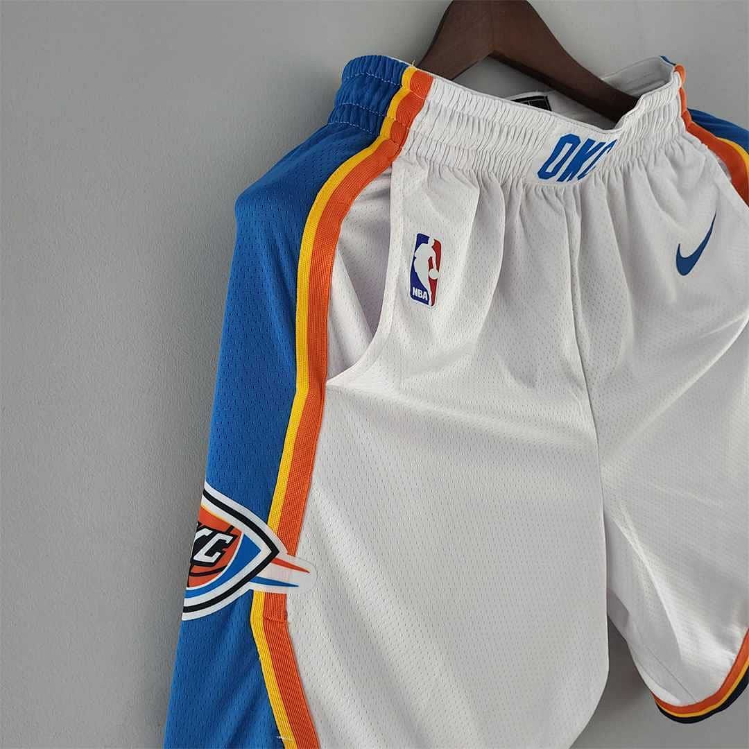 Oklahoma City Thunder NBA Shorts White 5