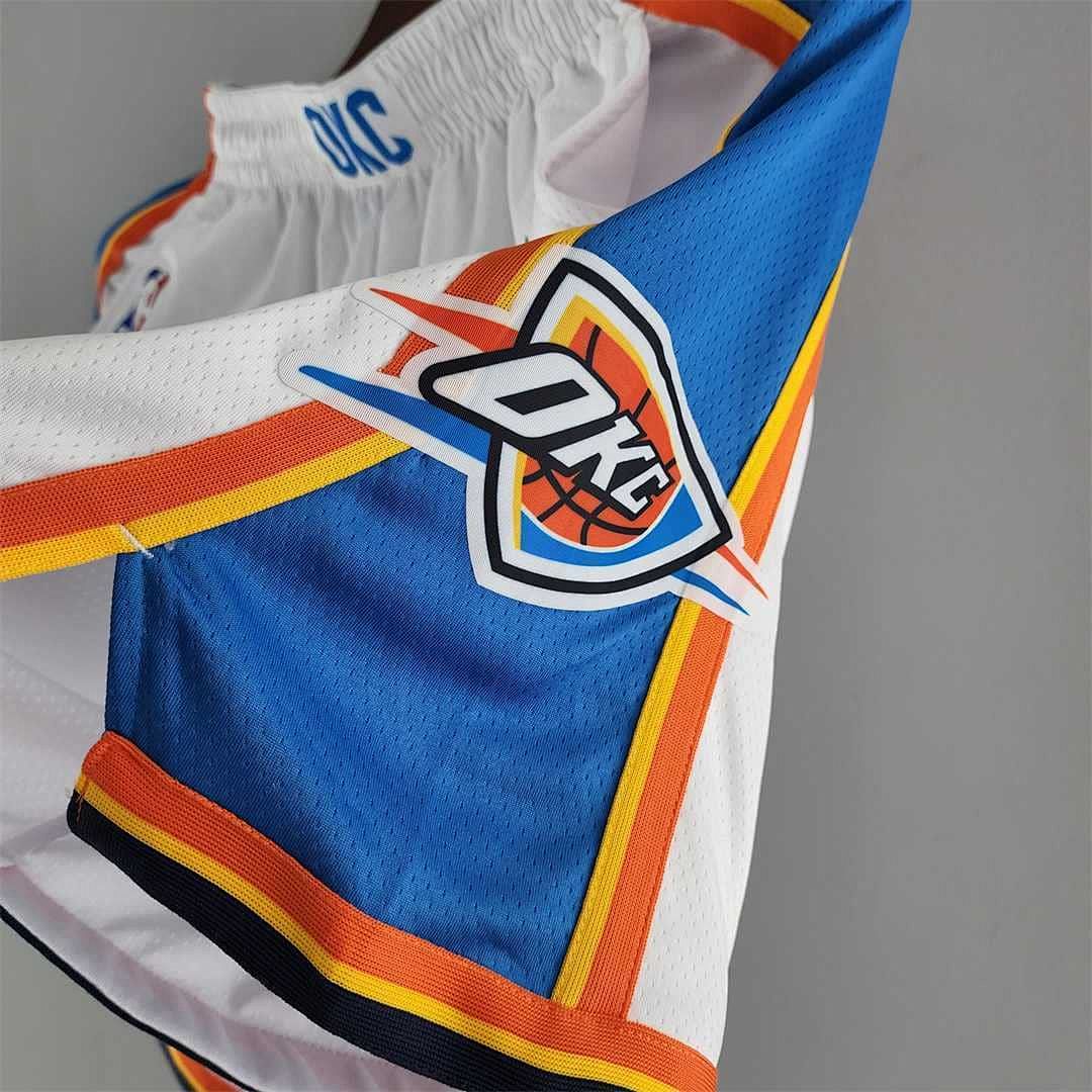 Oklahoma City Thunder NBA Shorts White 7