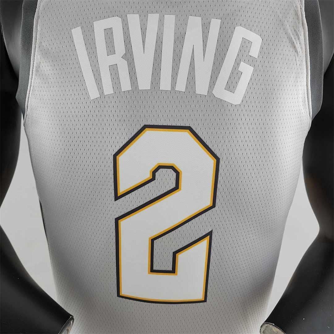 2018 Irving #2 Cleveland Cavaliers Grey NBA Jersey 3