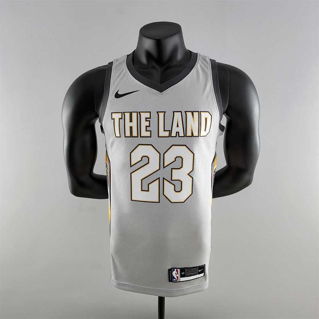 2018 JAMES #23 Cleveland Cavaliers Grey NBA Jersey