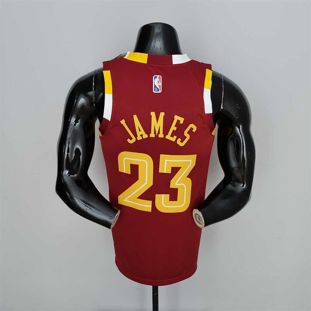 2022 Cleveland Cavaliers JAMES#23 Urban Edition Red NBA Jersey 2