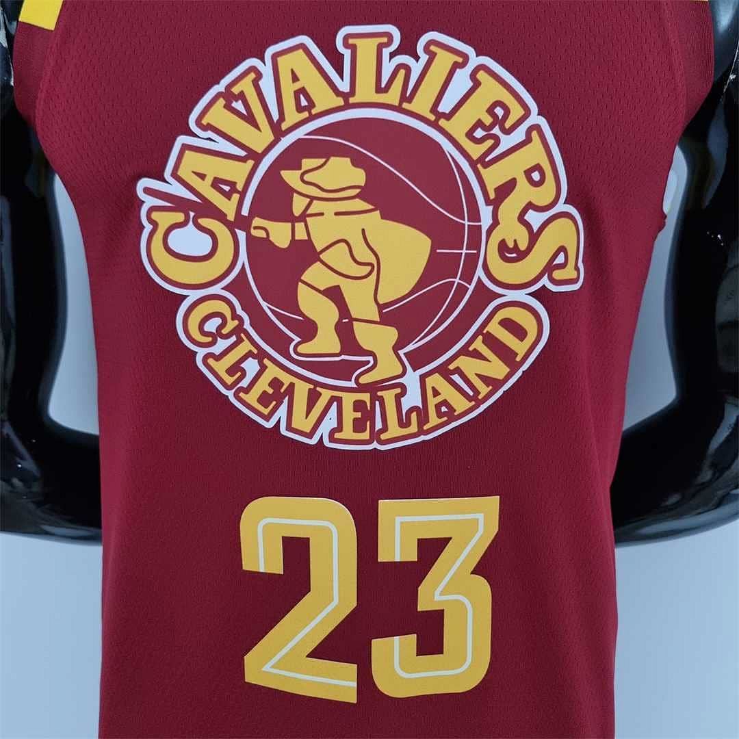 2022 Cleveland Cavaliers JAMES#23 Urban Edition Red NBA Jersey 5