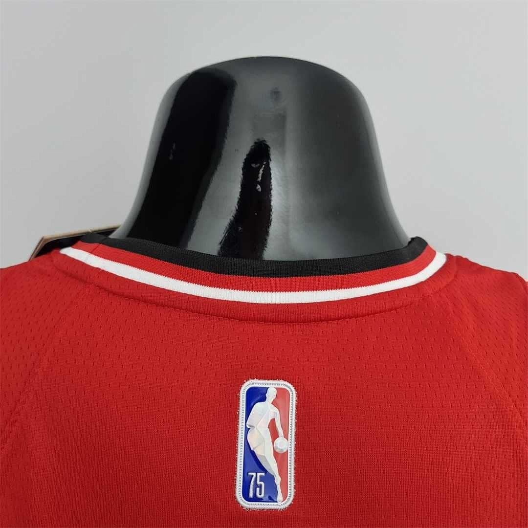 75th Anniversary 2022 Season Chicago Bulls CARUSO #6 City Edition Red NBA Jersey 3