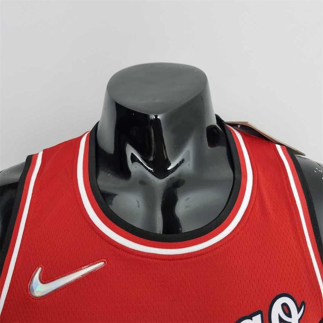 75th Anniversary 2022 Season Chicago Bulls CARUSO #6 City Edition Red NBA Jersey 5