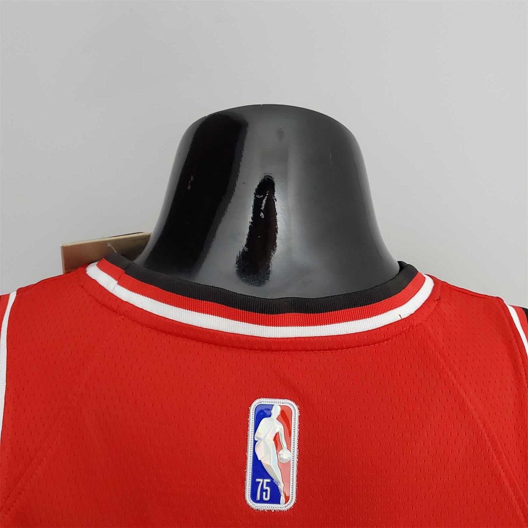 75th Anniversary 2022 Season Chicago Bulls DeROZAN#11 City Edition Red NBA Jersey 10