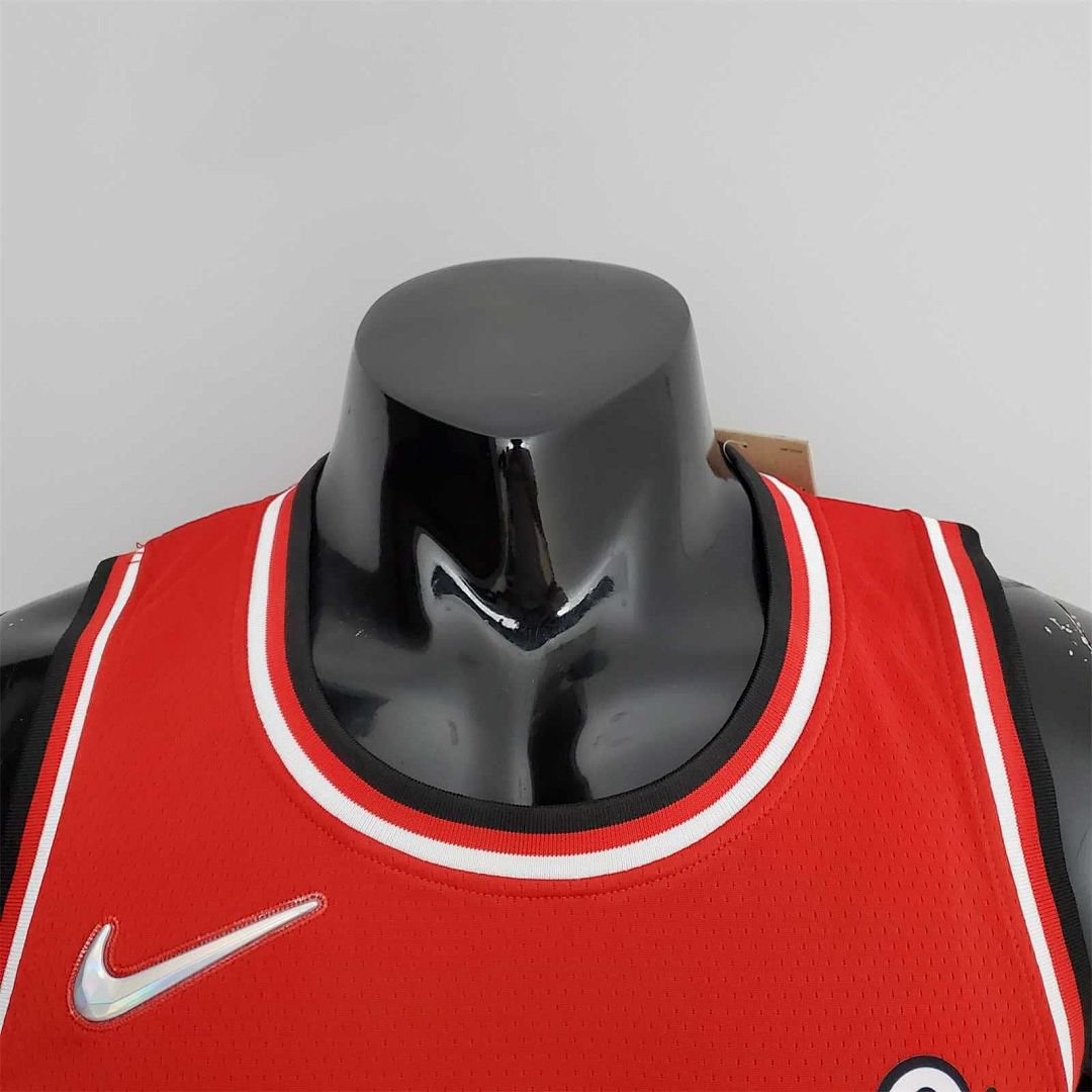 75th Anniversary 2022 Season Chicago Bulls JDRDAN#23 City Edition Red NBA Jersey 3