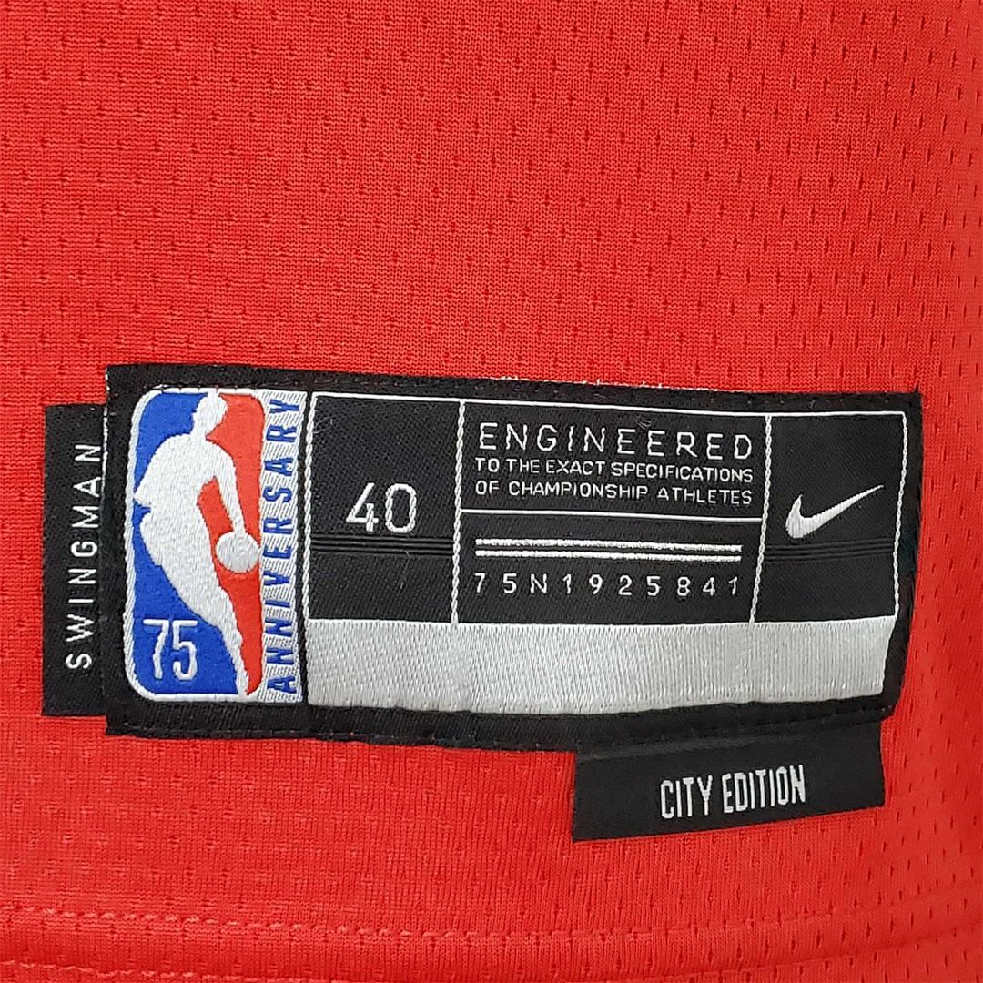 75th Anniversary 2022 Season Chicago Bulls JDRDAN#23 City Edition Red NBA Jersey 7