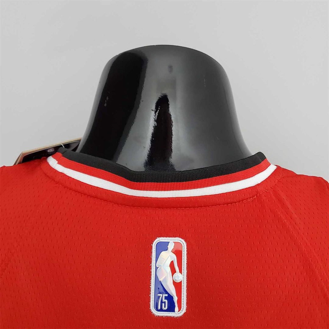 75th Anniversary 2022 Season Chicago Bulls ROSE#1 City Edition Red NBA Jersey 10
