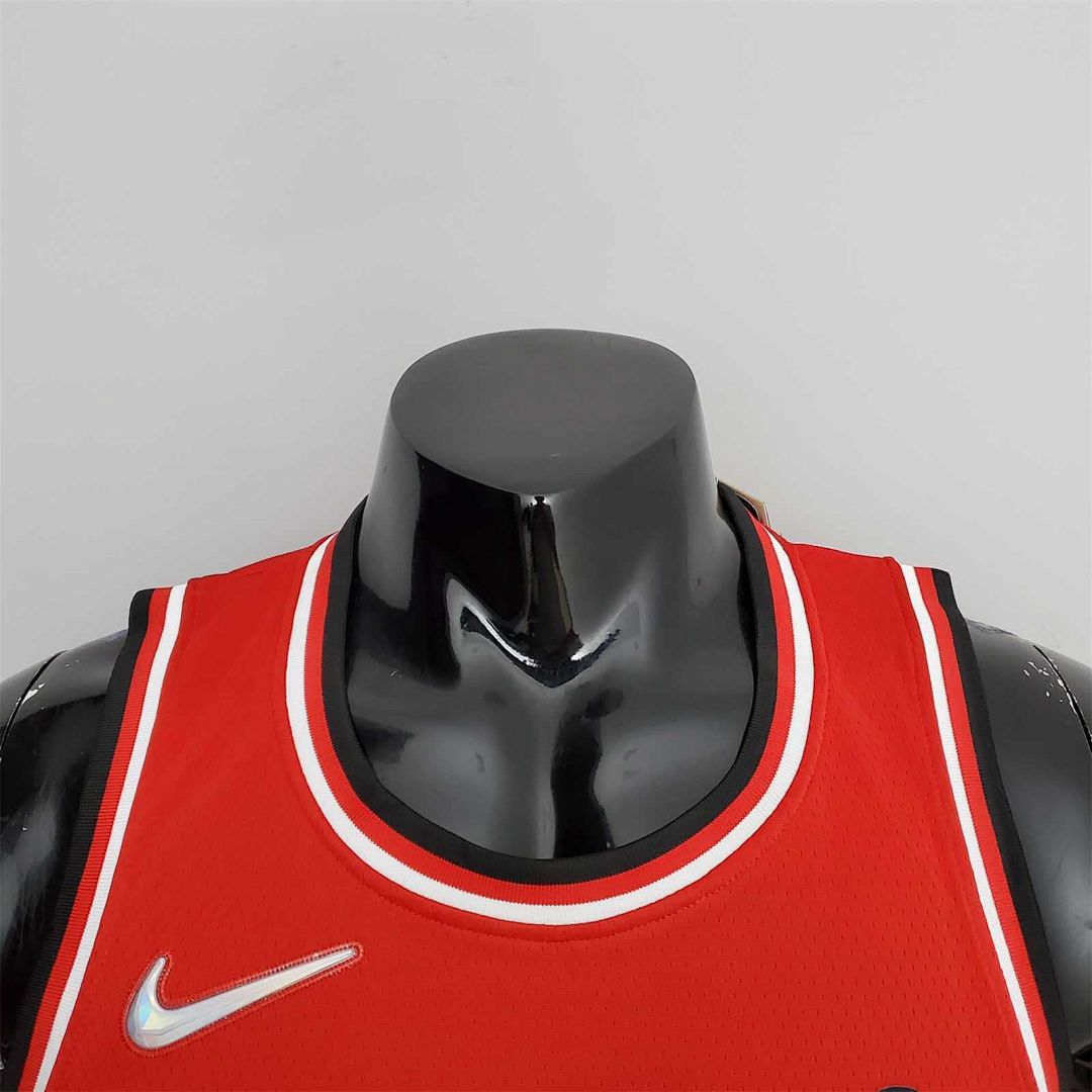 75th Anniversary 2022 Season Chicago Bulls ROSE#1 City Edition Red NBA Jersey 3
