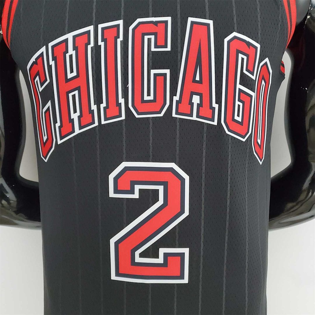 75th Anniversary Ball #2 Bulls Flyers Black NBA Jersey 2