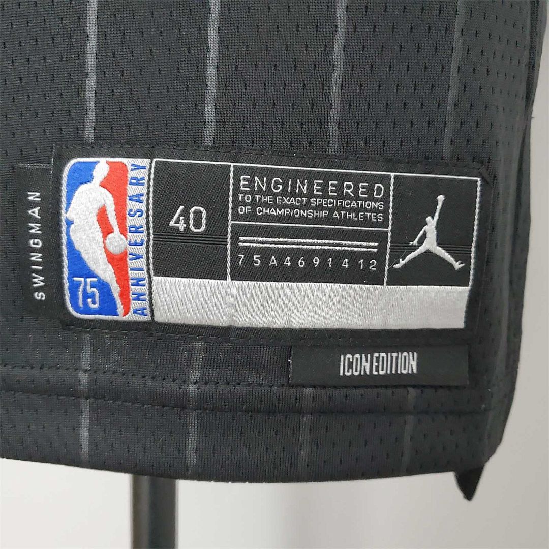75th Anniversary Ball #2 Bulls Flyers Black NBA Jersey 6