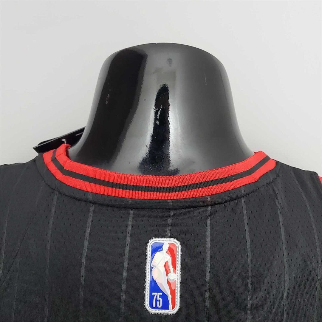 75th Anniversary Ball #2 Bulls Flyers Black NBA Jersey 9