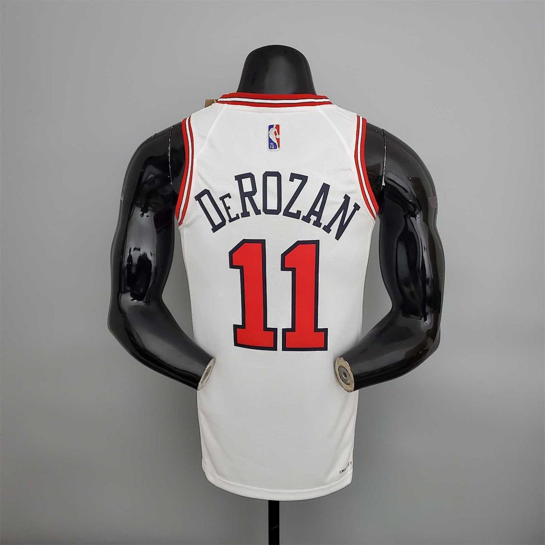 75th Anniversary DeRozan #11 Bulls White 6