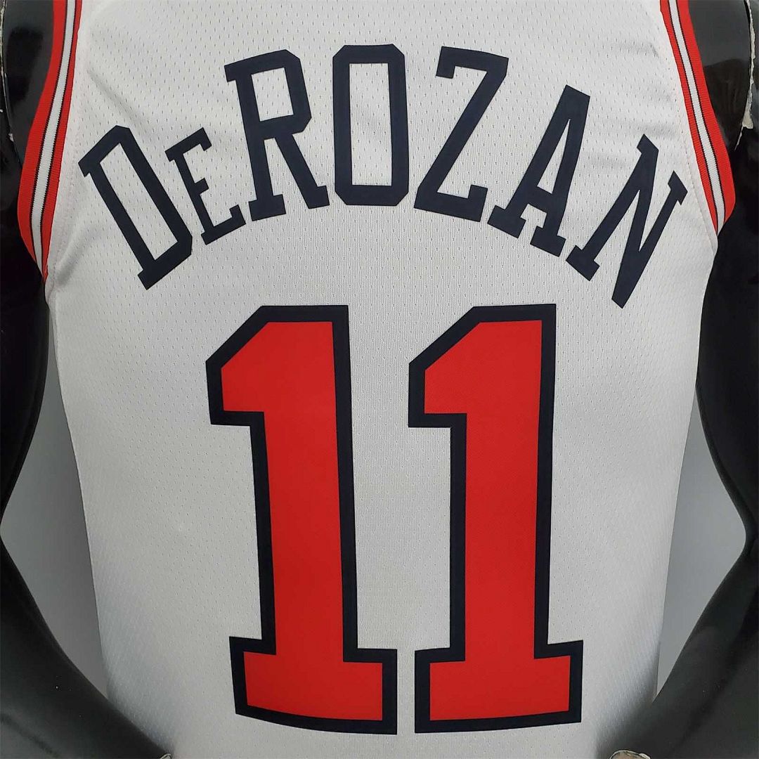 75th Anniversary DeRozan #11 Bulls White 7