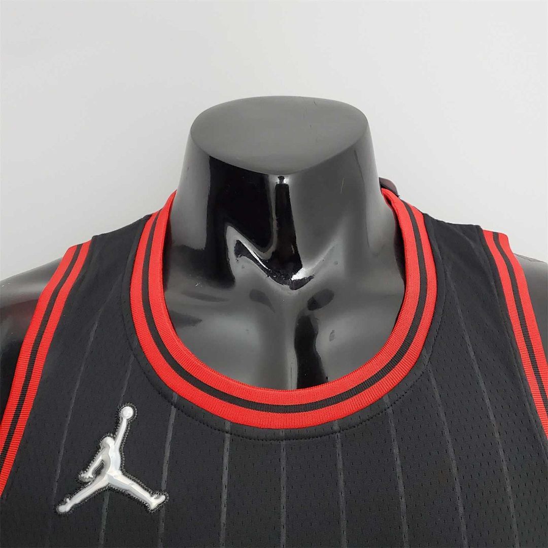 75th Anniversary DeRozan#11 Bulls Flyers Black NBA Jersey 3