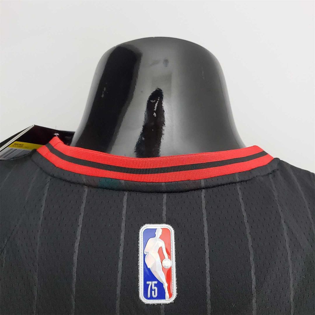75th Anniversary DeRozan#11 Bulls Flyers Black NBA Jersey 9
