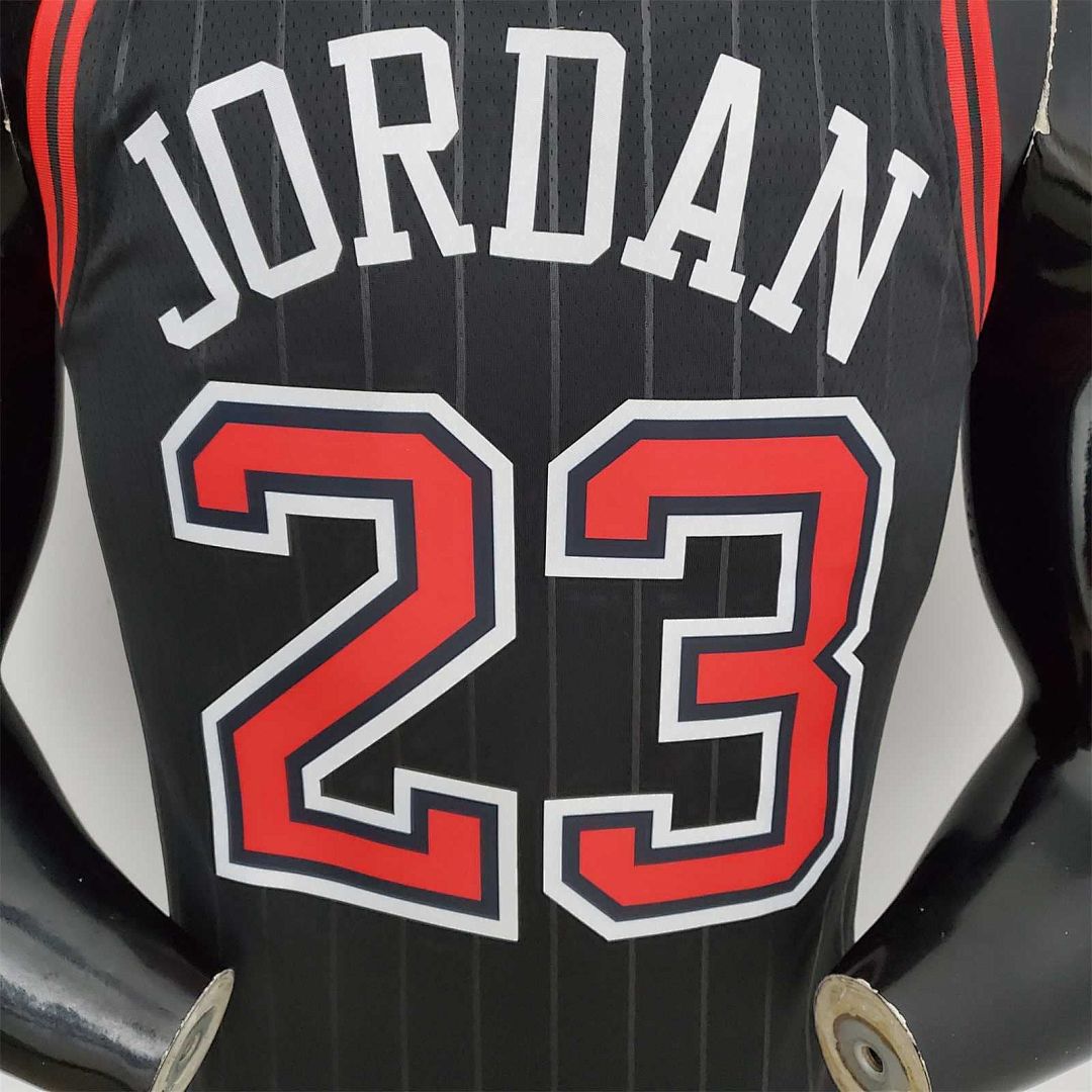 75th Anniversary Jordan #23 Bulls Flyers Black NBA Jersey 3