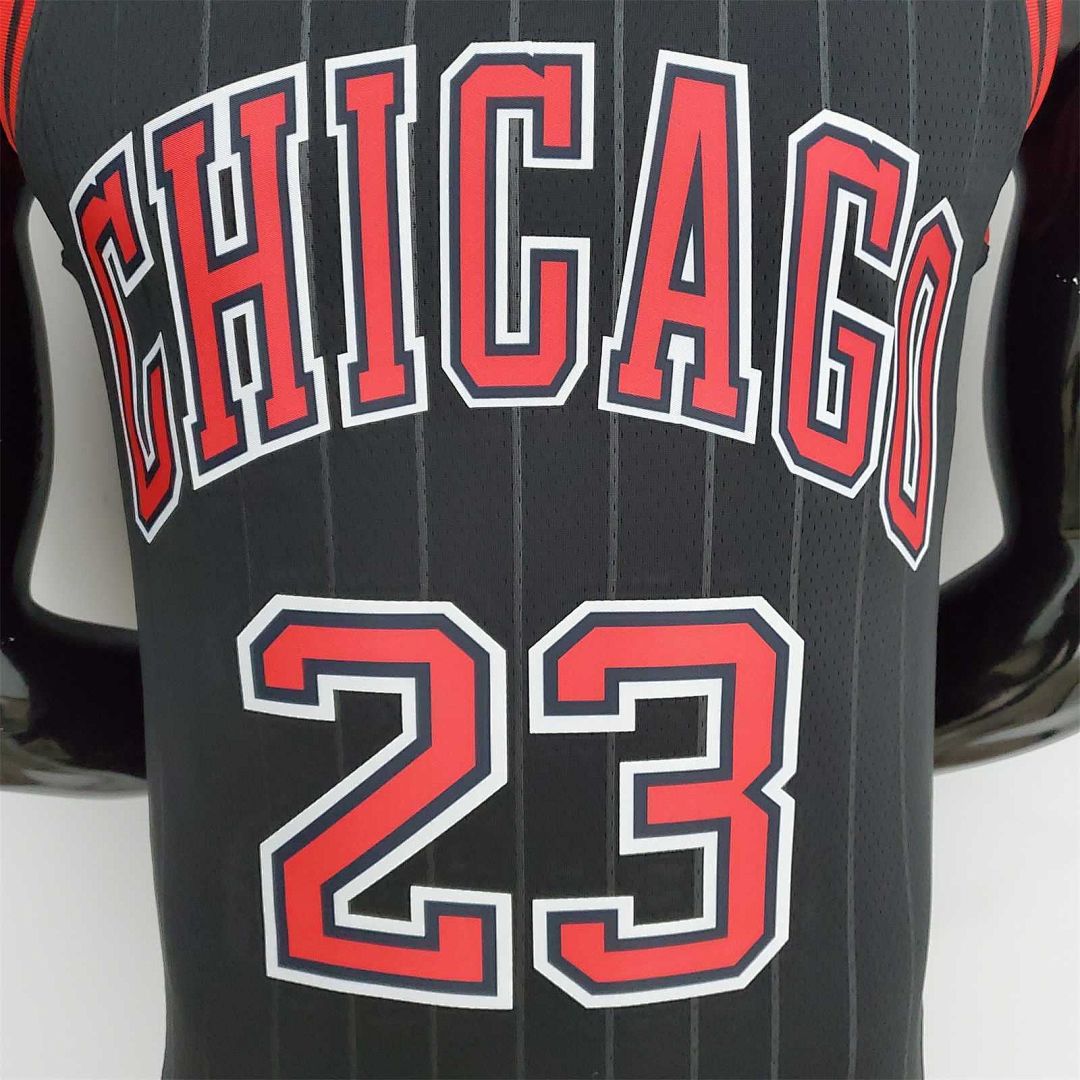 75th Anniversary Jordan #23 Bulls Flyers Black NBA Jersey 5