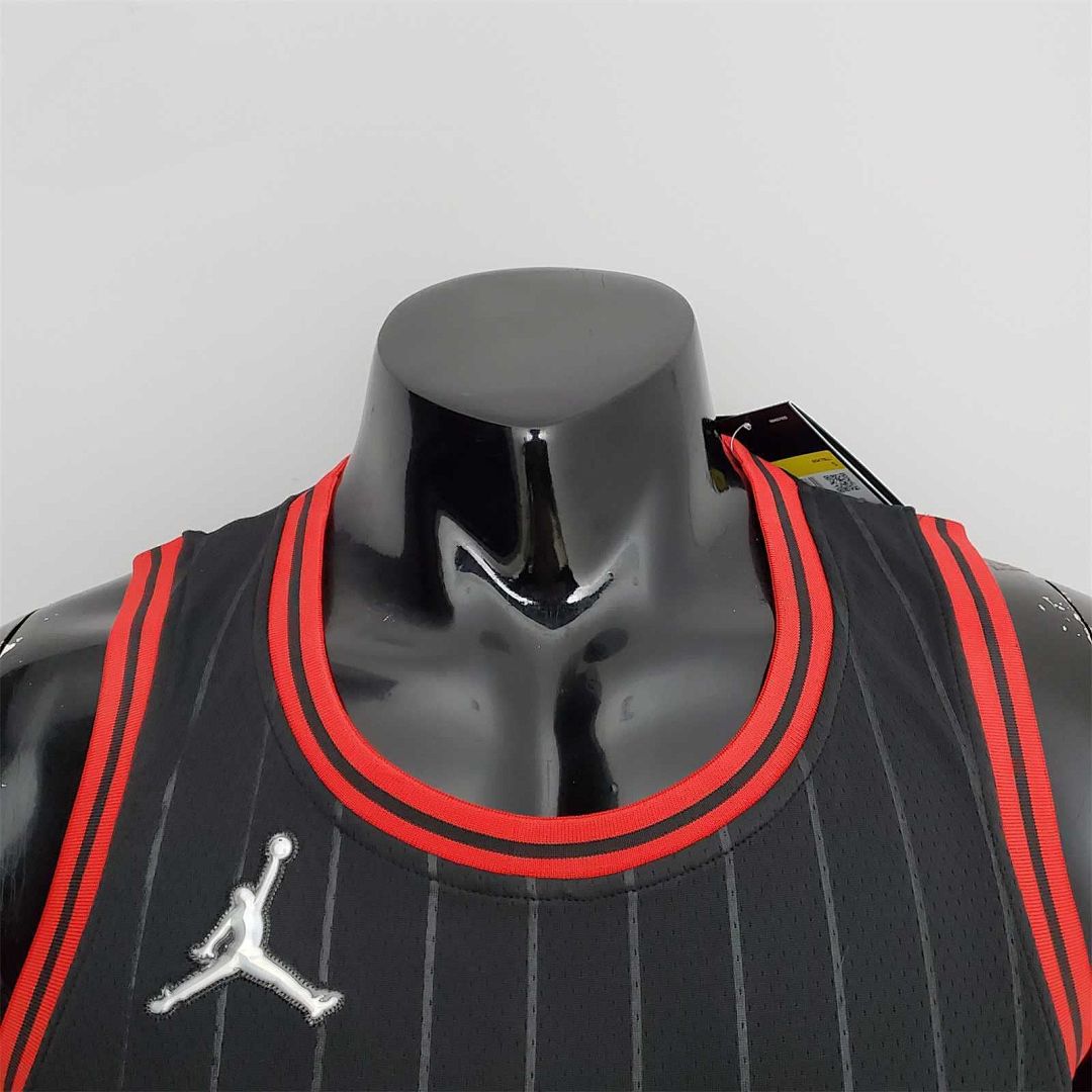 75th Anniversary Jordan #23 Bulls Flyers Black NBA Jersey 6