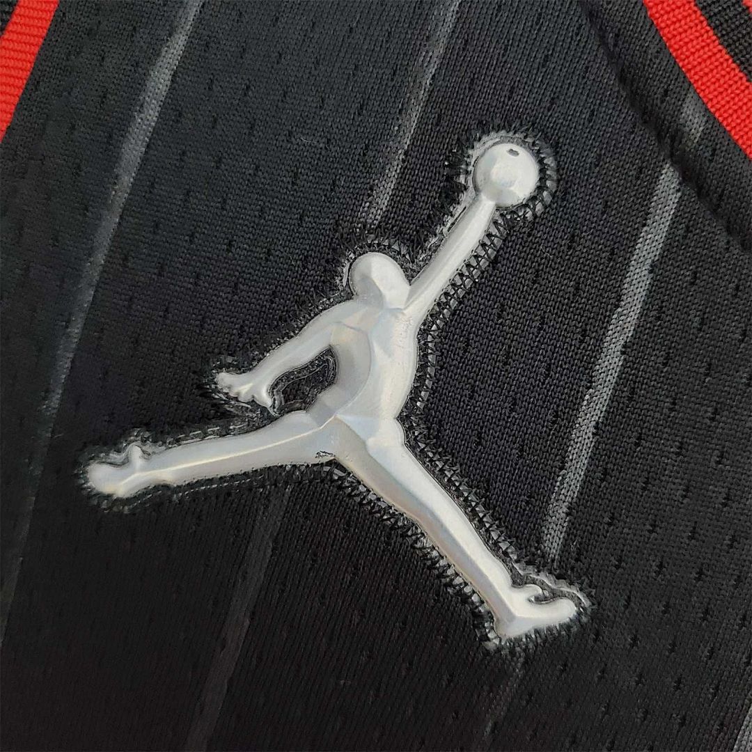 75th Anniversary Jordan #23 Bulls Flyers Black NBA Jersey 7