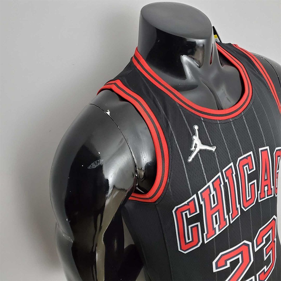 75th Anniversary Jordan #23 Bulls Flyers Black NBA Jersey 8