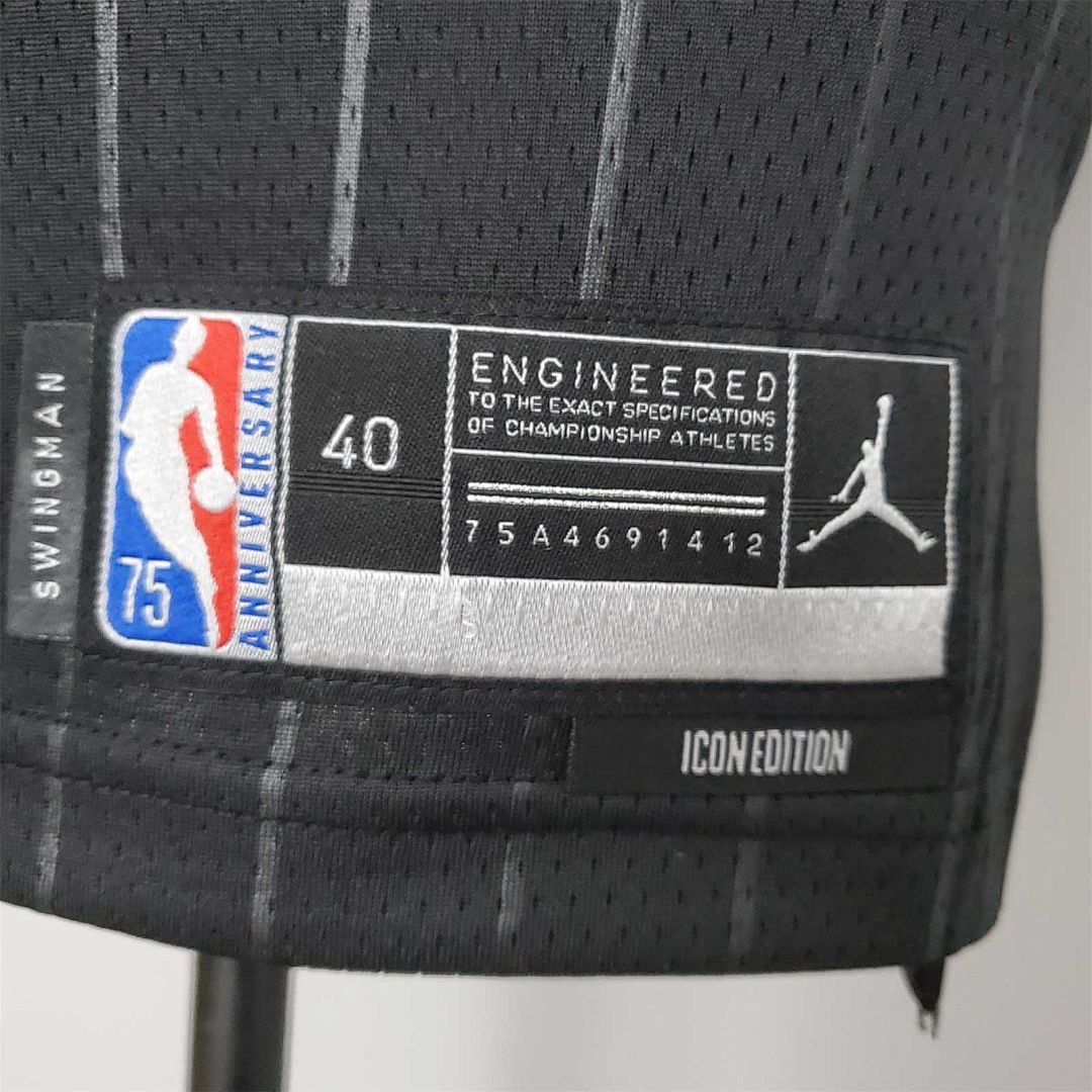 75th Anniversary Jordan #23 Bulls Flyers Black NBA Jersey 9