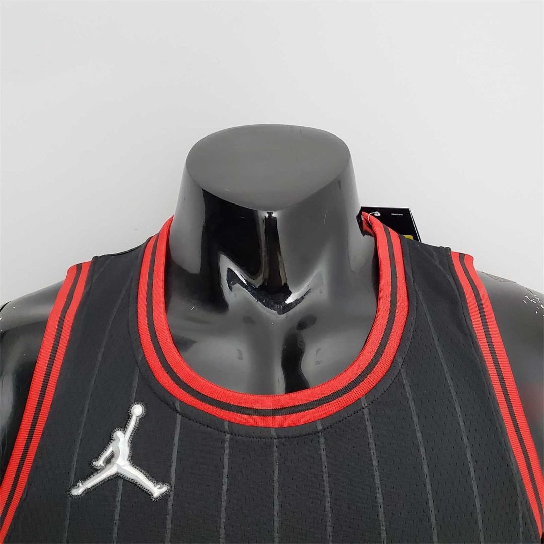75th anniversaire Jordan #45 Bulls Flyers noir NBA maillot 6