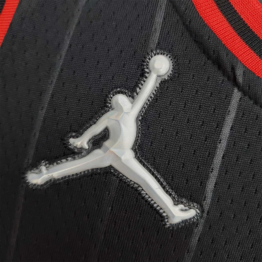 75th anniversaire Jordan #45 Bulls Flyers noir NBA maillot 7