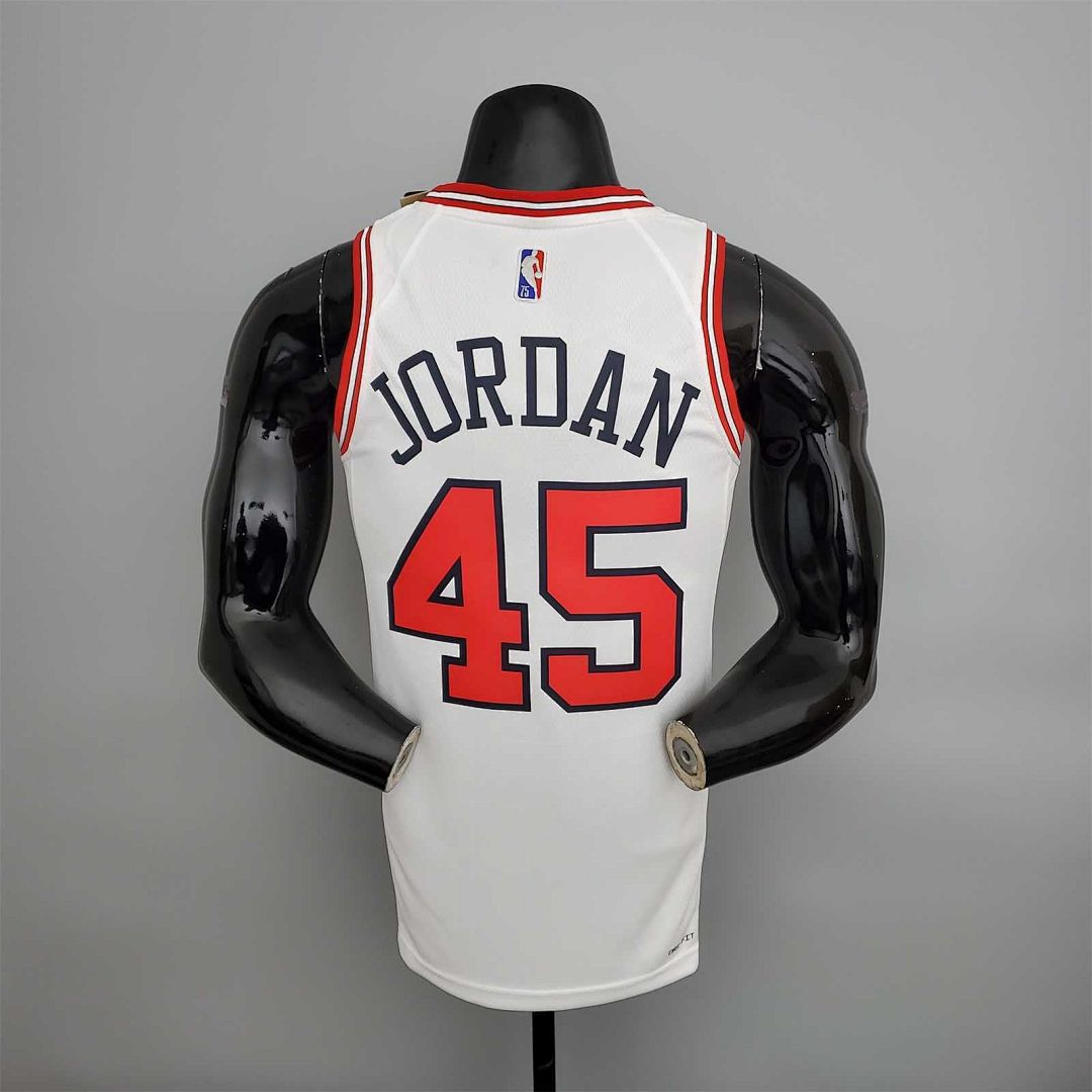 75th anniversaire Jordan #45 Bulls blanc 5