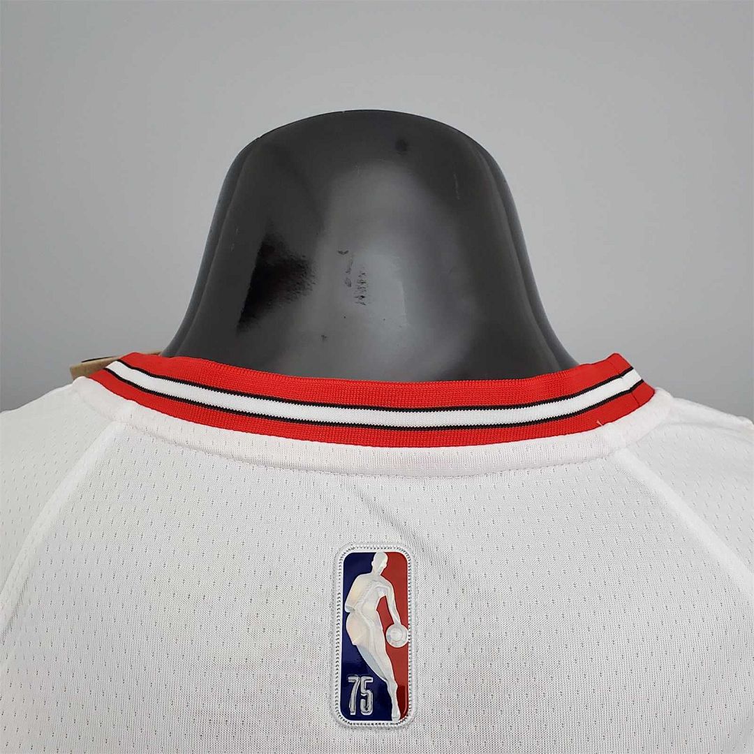 75th Anniversary Pippen #33 Bulls White 5