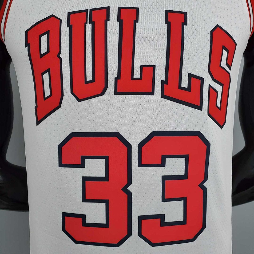 75th Anniversary Pippen #33 Bulls White 6