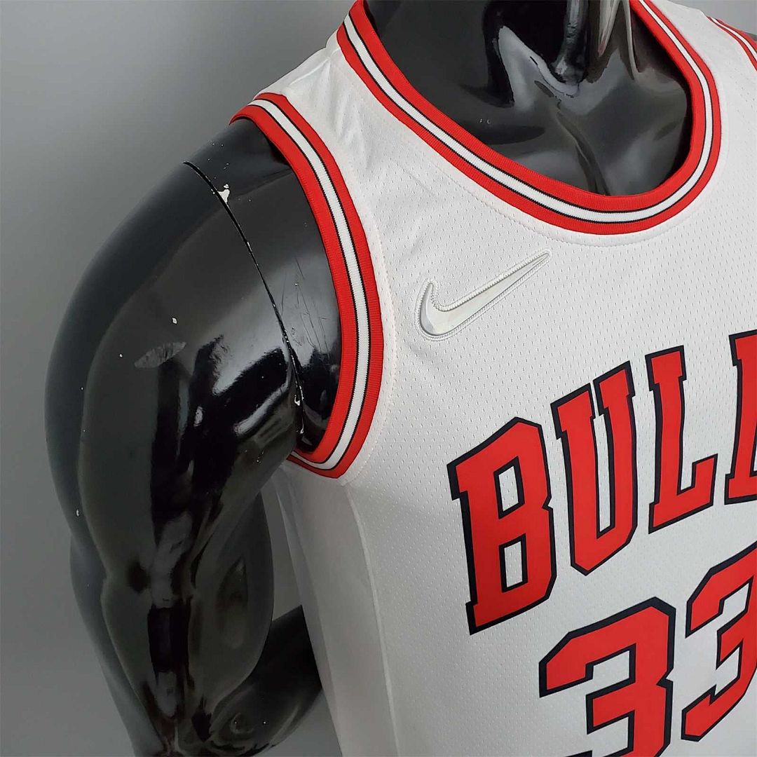 75th Anniversary Pippen #33 Bulls White 8