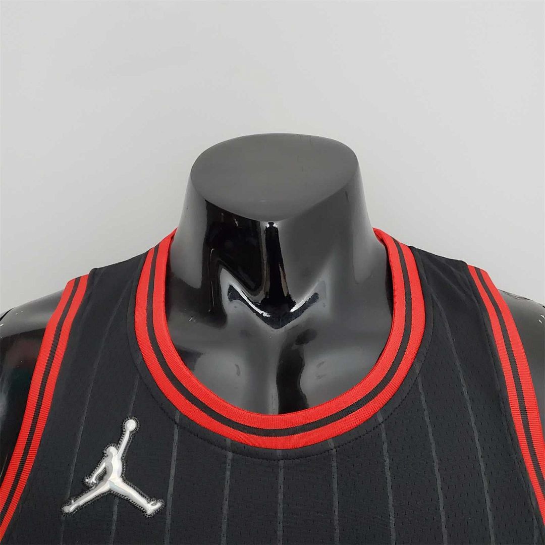 75th Anniversary Pippen#33 Bulls Flyers Black NBA Jersey 3