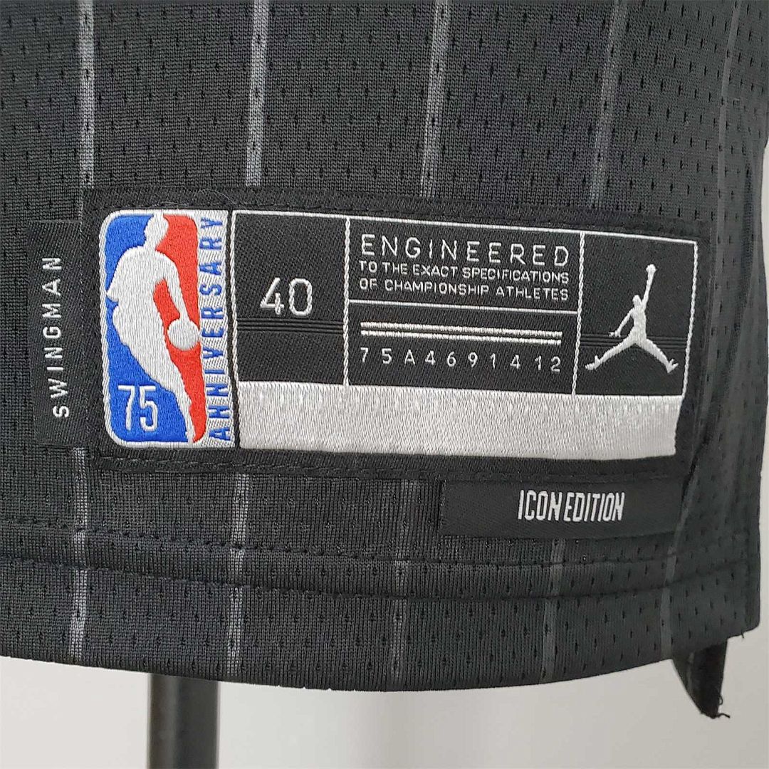 75th Anniversary Rose #1 Bulls Flyers Black NBA Jersey 9
