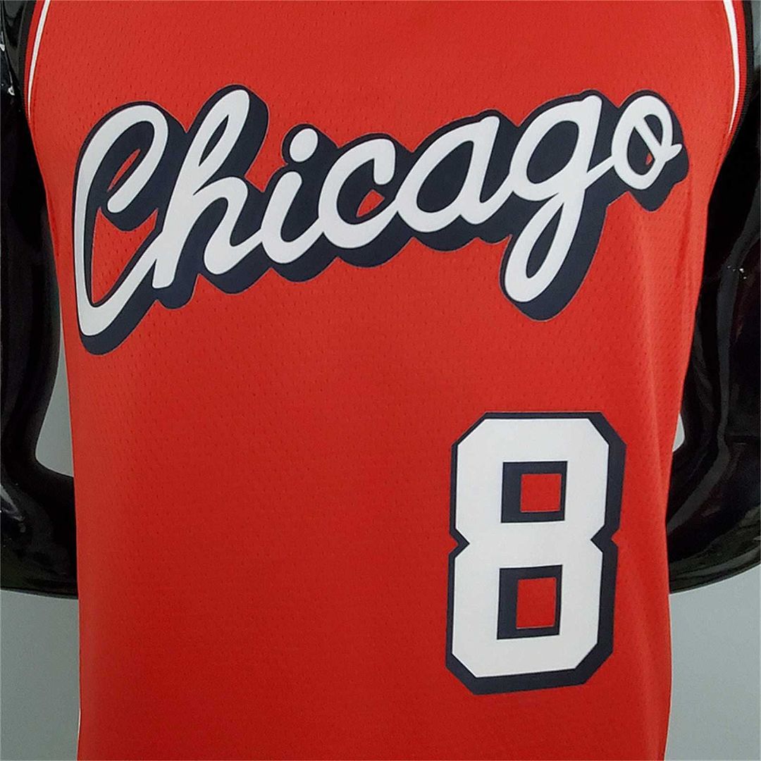 2022 Bulls LaVine #8 City Edition Red 4