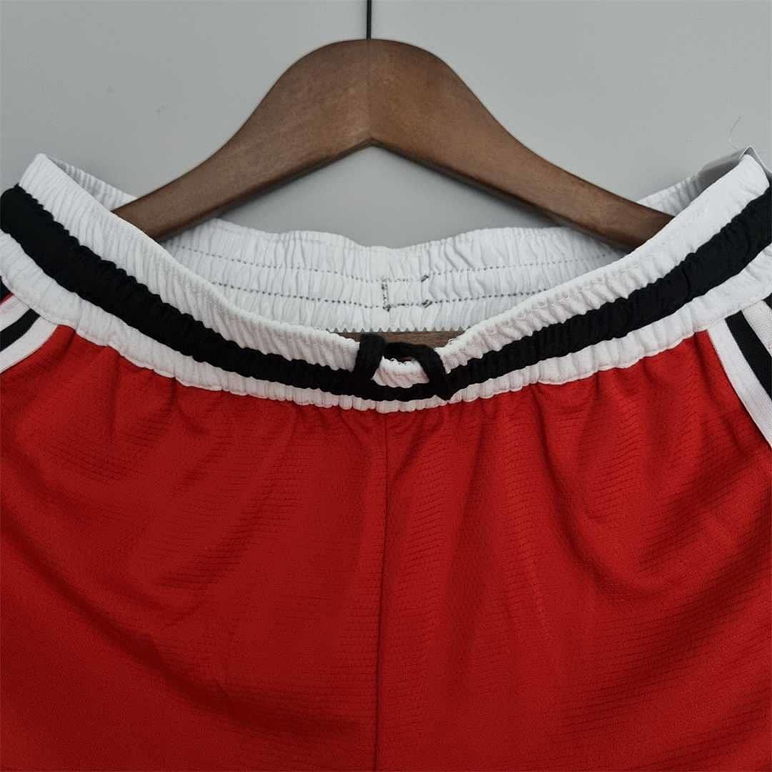 2022 Chicago Bulls NBA US Training Shorts Red Black 2