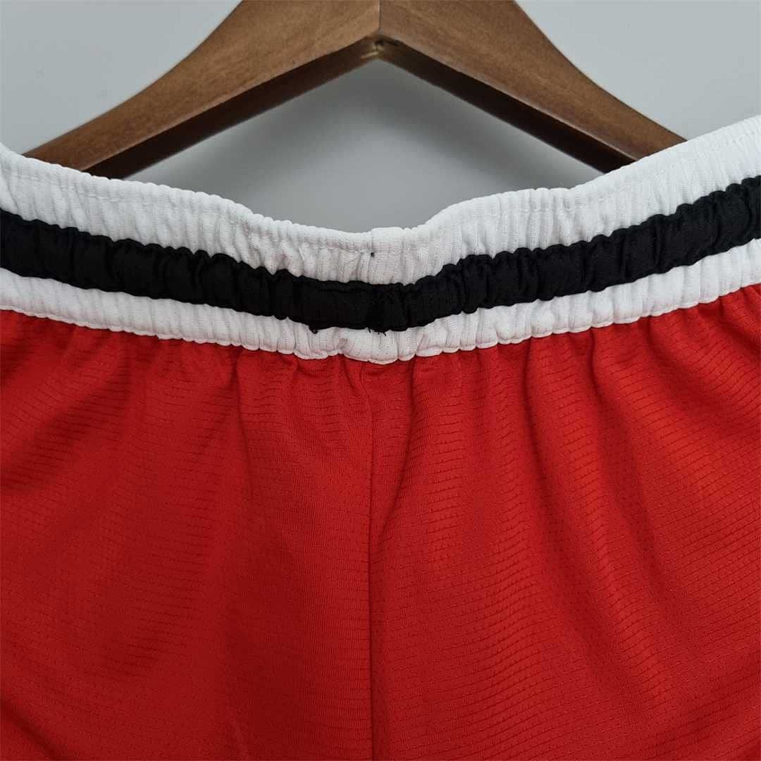 2022 Chicago Bulls NBA US Training Shorts Red Black 7