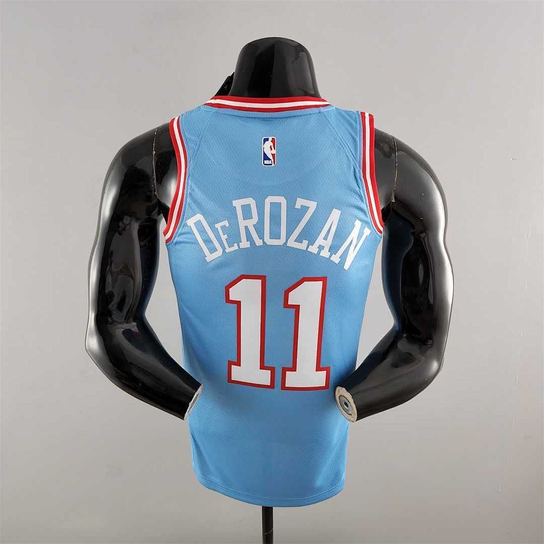 Chicago Bulls DeROZAN #11 Blue NBA Jersey 7