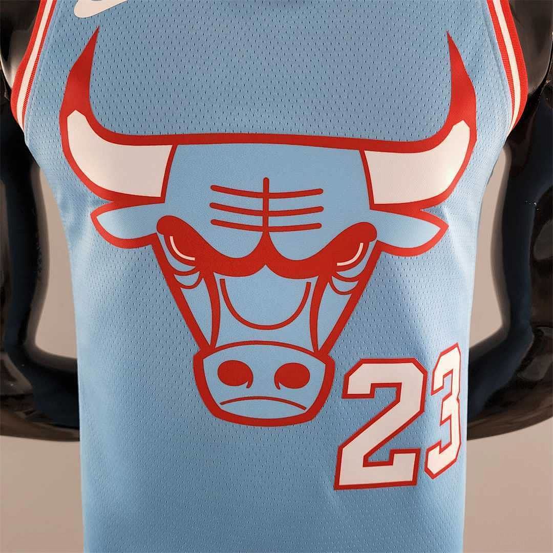 Chicago Bulls JORDAN#23 Blue NBA Jersey 5