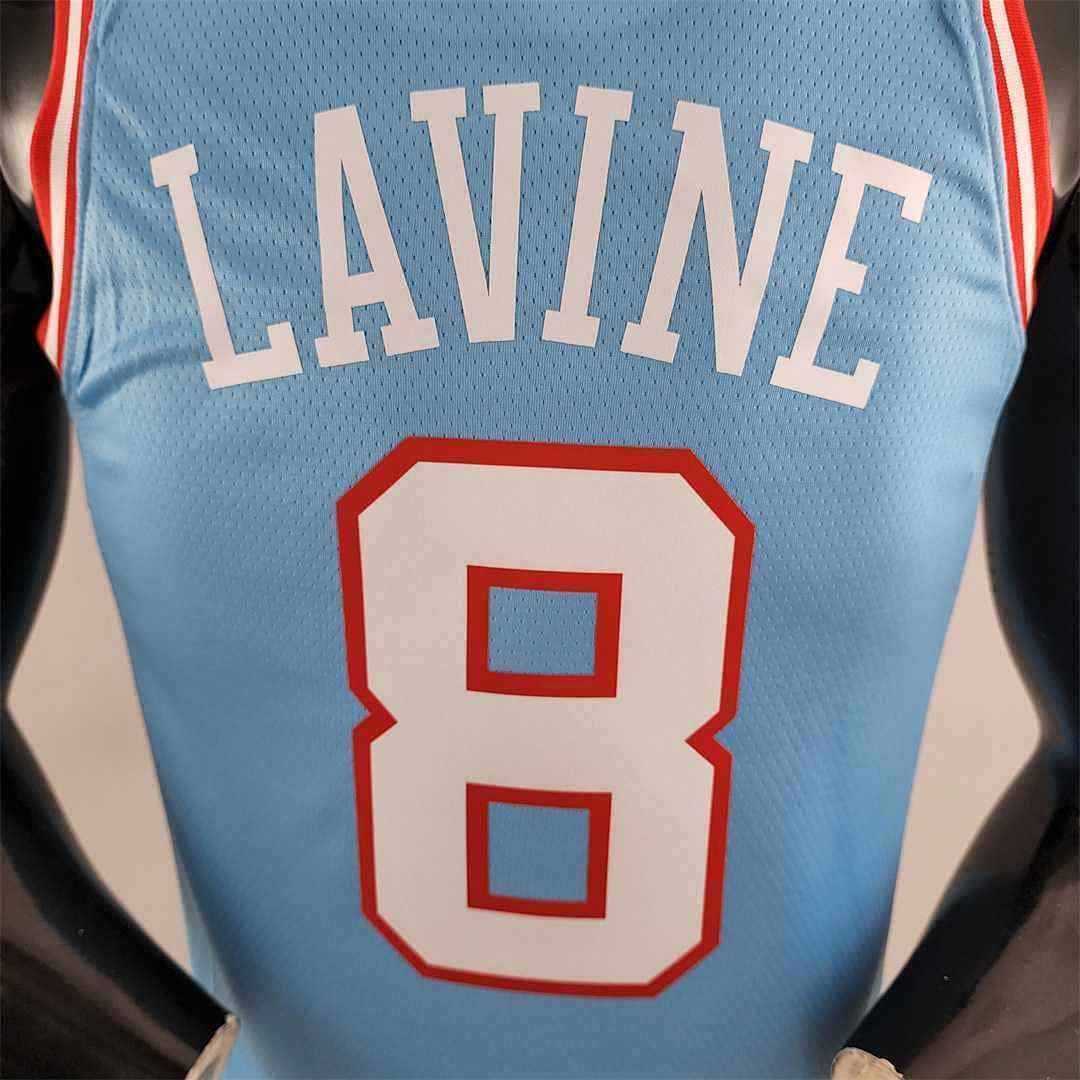 Chicago Bulls LAVINE #8 Blue NBA Jersey 3