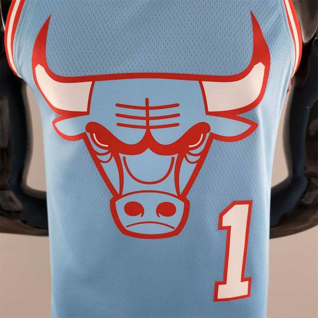 Chicago Bulls ROSE#1 Blue NBA Jersey 5