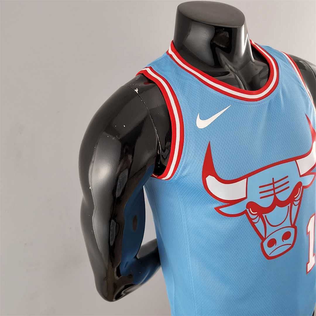 Chicago Bulls ROSE#1 Blue NBA Jersey 8