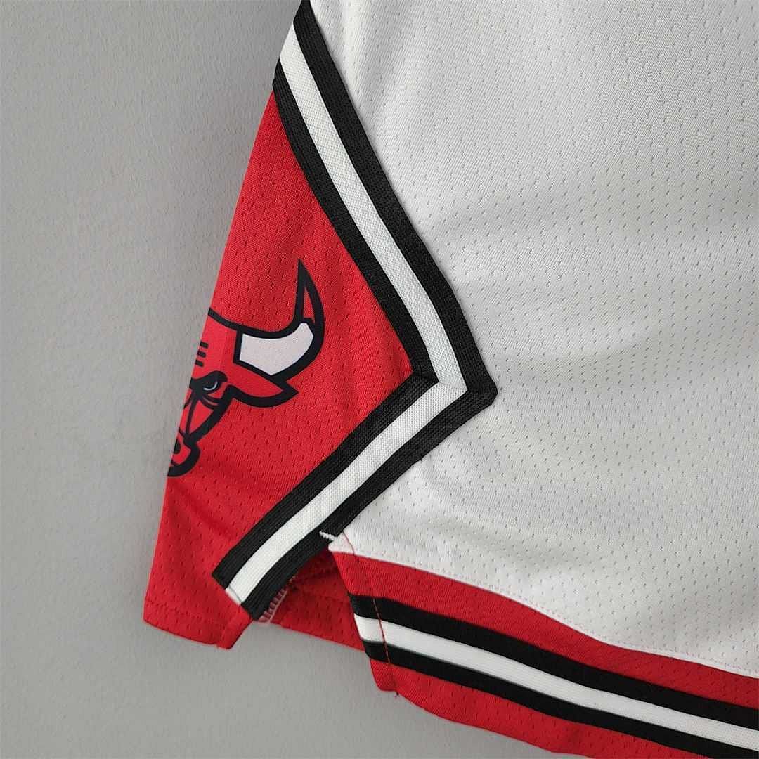 Chicago Bulls white NBA shorts 6