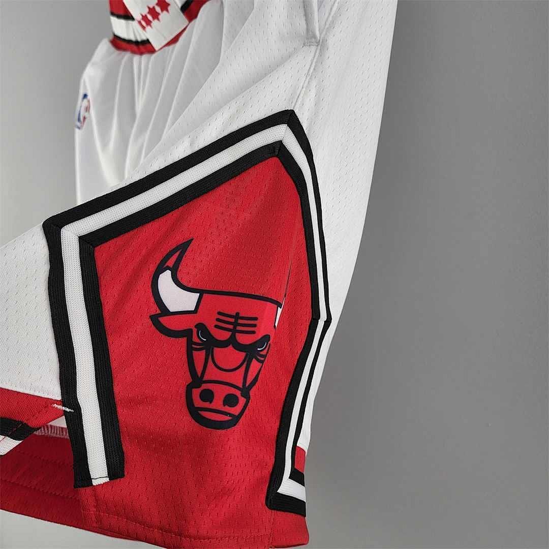 Chicago Bulls white NBA shorts 7