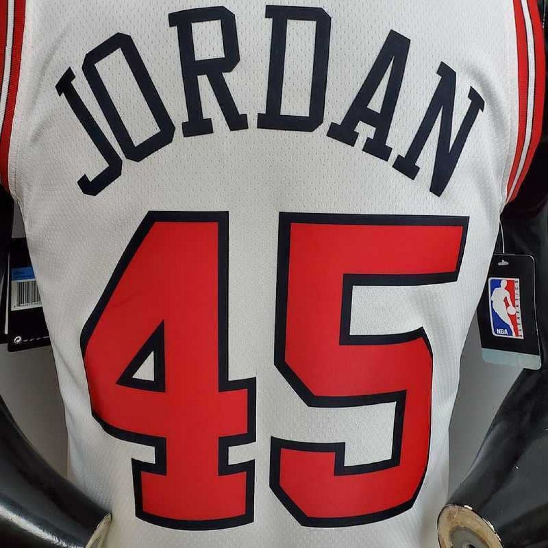 JDRDAN#45 Chicago Bulls white 5
