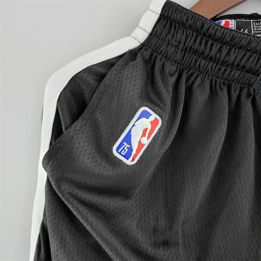 75th Anniversary Brooklyn Nets NBA Shorts Black 3