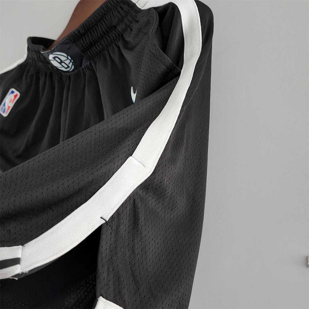 75th Anniversary Brooklyn Nets NBA Shorts Black 7